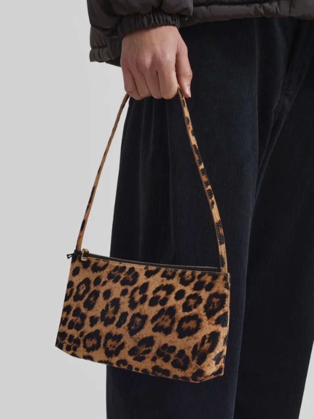 Mansur Gavriel Gaia Leopard Print Shoulder Bag